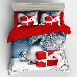 Christmas bedding set - 100% cotton satin (160x200cm / 200X220cm)