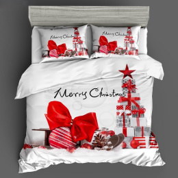 Christmas bedding set - 100% cotton satin (160x200cm / 200X220cm)