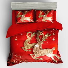 Christmas bedding set - 100% cotton satin (160x200cm / 200X220cm)