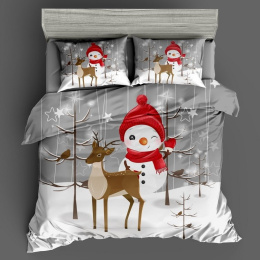 Christmas bedding set - 100% cotton satin (160x200cm / 200X220cm)