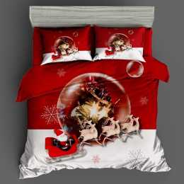 Christmas bedding set - 100% cotton satin (160x200cm / 200X220cm)