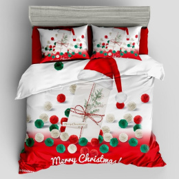 Christmas bedding set - 100% cotton satin (160x200cm / 200X220cm)