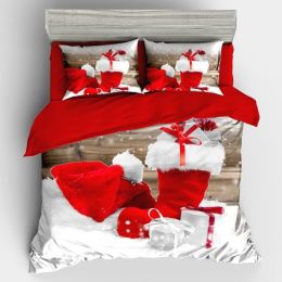 Christmas bedding set - 100% cotton satin (160x200cm / 200X220cm)