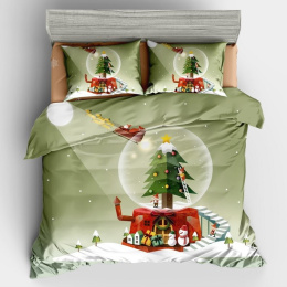 Christmas bedding set - 100% cotton satin (160x200cm / 200X220cm)