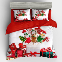 Christmas bedding set - 100% cotton satin (160x200cm / 200X220cm)