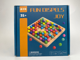 Drewniana gra planszowa, kolorowe kulki - edukacyjna zabawka dla dzieci (36+ Months)