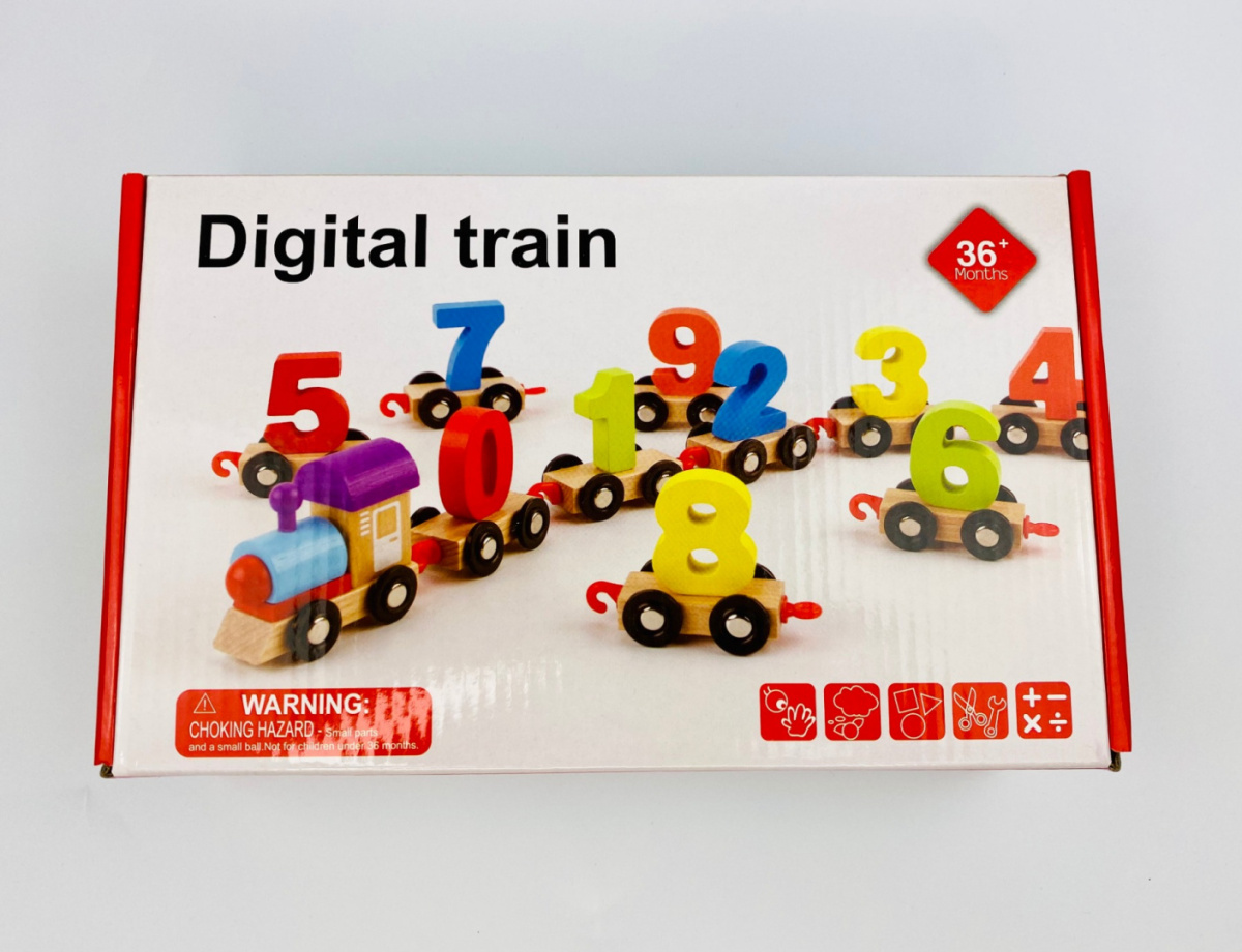 Cyfrowy, drewniany pociąg zabawka dla dzieci (36+ Months)