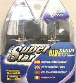 Żarówki halogenowe SUPER STAR H1 XENON 12V/55W (w op. 2 sztuki)