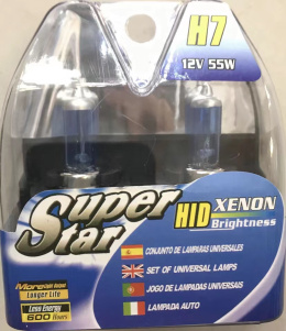 Żarówki halogenowe SUPER STAR H7 XENON 12V/55W (w op. 2 sztuki)