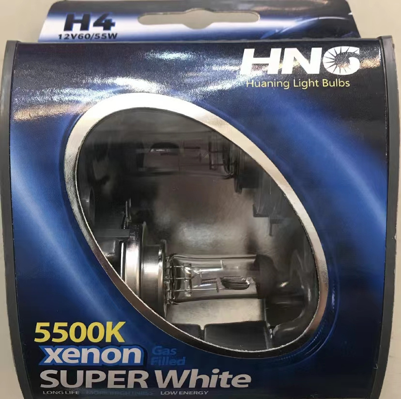 Żarówki halogenowe SUPER WHITE H4 XENON 12V 60/55W (w op. 2 sztuki)