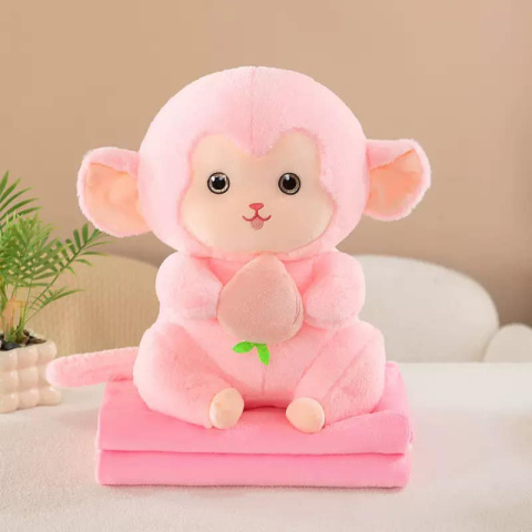 Maskotka, pluszowa zabawka z ukrytym kocem z mikrofibry o wym. 110x160cm