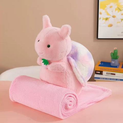Mascot, plush toy with a hidden microfiber blanket with dimensions 110x160cm