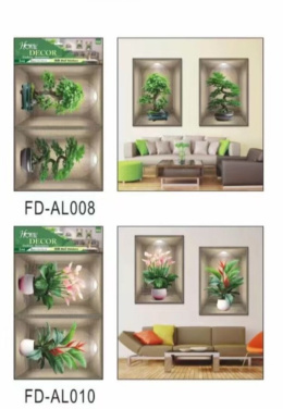 3D Wall Sticker, Wall Pictures Mural 3D Plant Wall Stickers