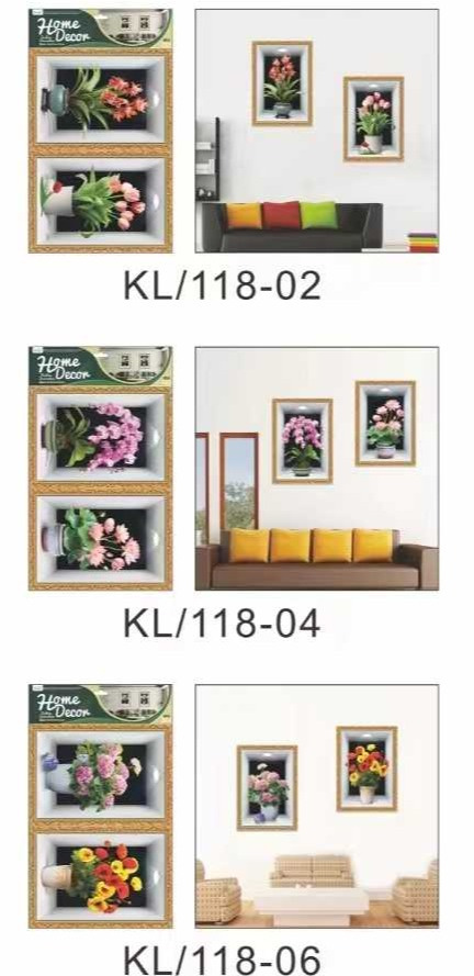 Naklejka ścienna 3D, obrazy ścienne Mural 3D Roślinne naklejki ścienne