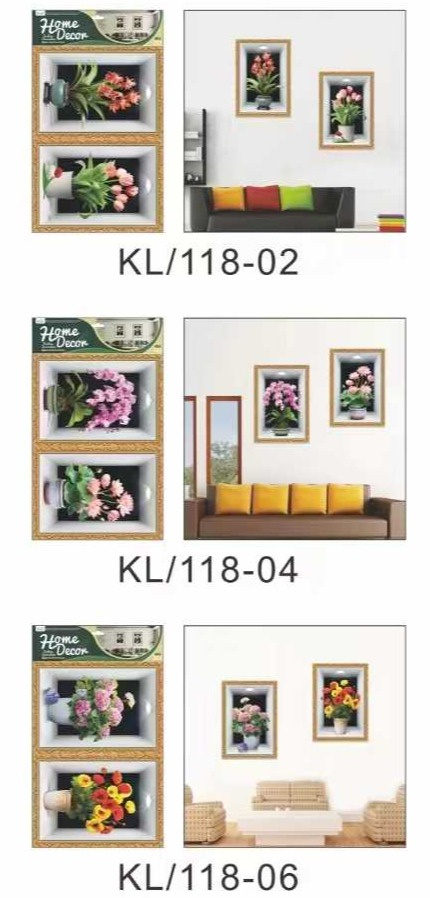 Naklejka ścienna 3D, obrazy ścienne Mural 3D Roślinne naklejki ścienne