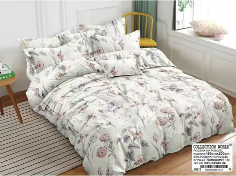 Komplet pościeli 3 częściowy rozm. 140x200cm/160x200 cm / 200x220 cm