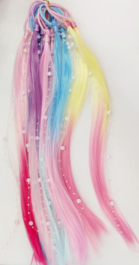 Warkoczyki syntetyczne do włosów na gumce