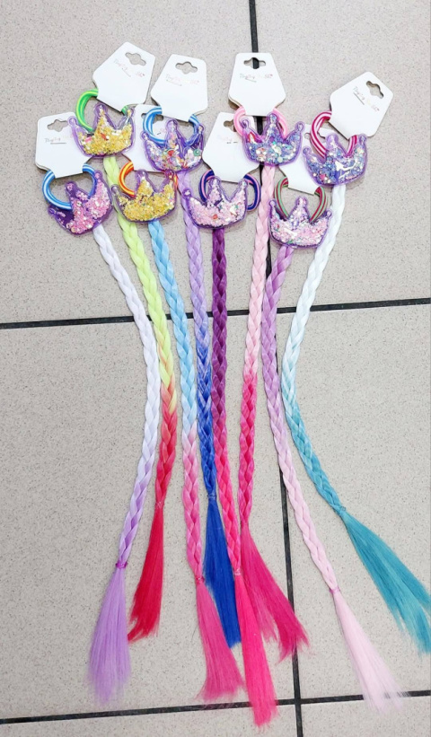 Warkoczyki syntetyczne do włosów na gumce