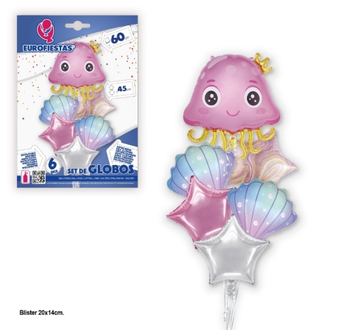 Set of foil balloons for various celebrations