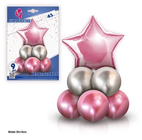 Set of foil balloons for various celebrations