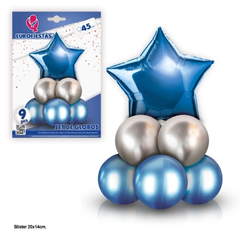 Set of foil balloons for various celebrations