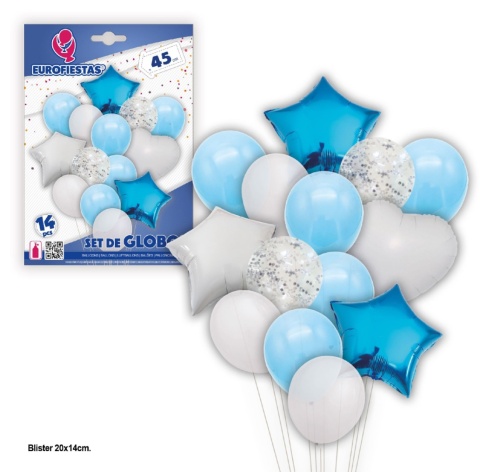 Set of foil balloons for various celebrations