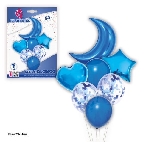 Set of foil balloons for various celebrations