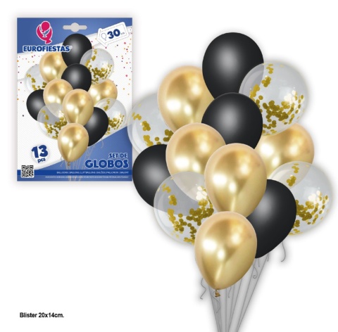 Set of foil balloons for various celebrations