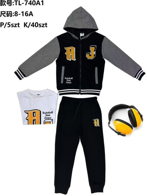 Boys' 2-piece sweatpants with hood