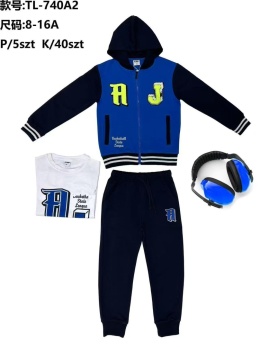 Dresy chłopięce 2-częściowe z kapturem