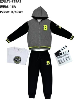 Dresy chłopięce 2-częściowe z kapturem