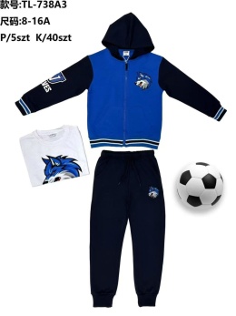 Dresy chłopięce 2-częściowe z kapturem