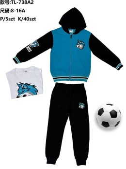 Dresy chłopięce 2-częściowe z kapturem