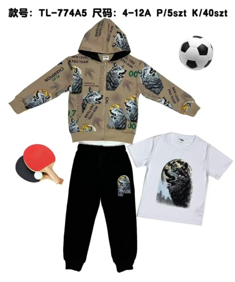 Boys' 2-piece sweatpants with hood