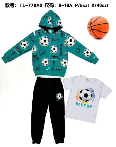 Dresy chłopięce 2-częściowe z kapturem