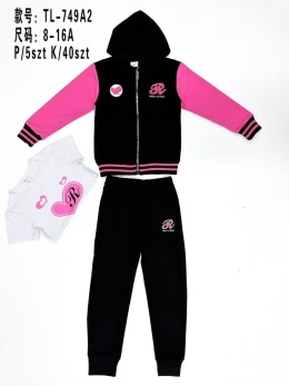 Dresy dziewczęce 2-częściowe z kapturem