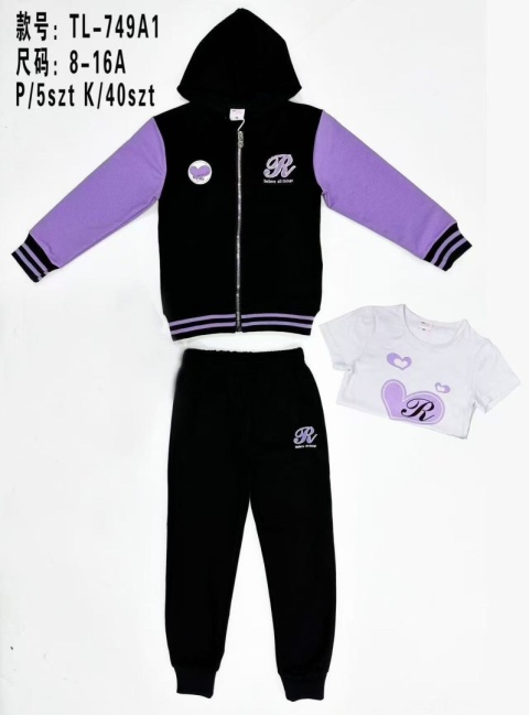 Girls' 2-piece tracksuits with hood