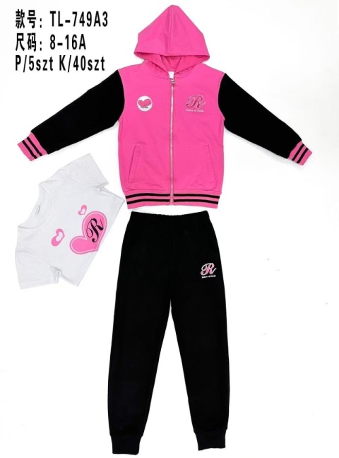 Girls' 2-piece tracksuits with hood