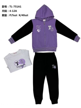 Girls' 2-piece tracksuits with hood