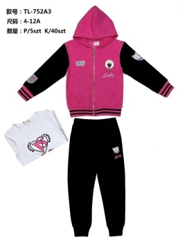 Girls' 2-piece tracksuits with hood