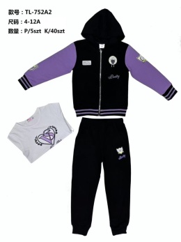 Girls' 2-piece tracksuits with hood