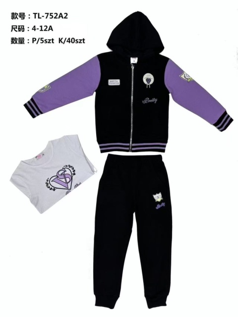 Girls' 2-piece tracksuits with hood