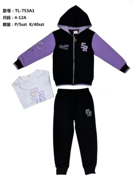 Girls' 2-piece tracksuits with hood