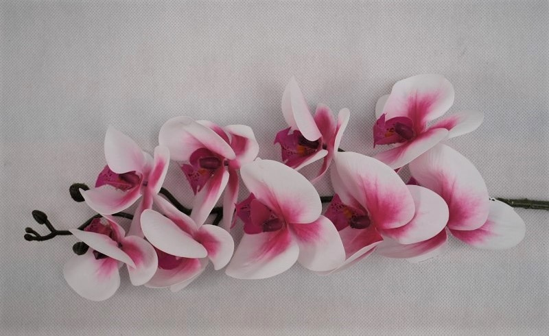 Storczyk sztuczny w kolorze biało- różowym - gałązka 100 cm