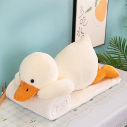 Mascot, plush toy with a hidden microfiber blanket