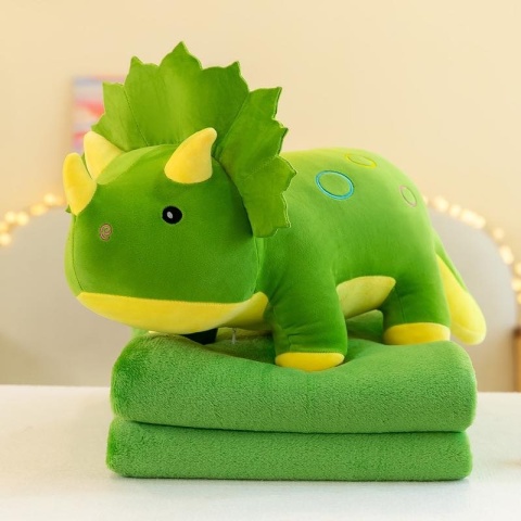 Mascot, plush toy with a hidden microfiber blanket