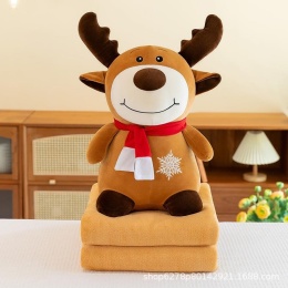 Mascot, plush toy with a hidden microfiber blanket