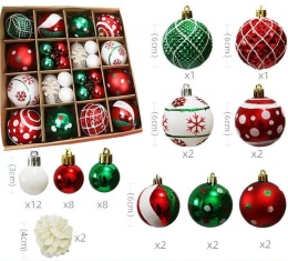 Set of ornaments, Christmas tree baubles