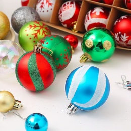 Set of ornaments, Christmas tree baubles
