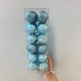 Zestaw ozdób, bombek choinkowych